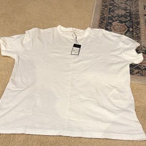 rag & bone Crisp White Boyfriend Short Sleeve Top